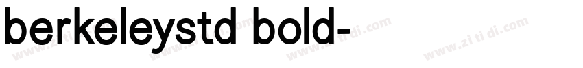 berkeleystd bold字体转换